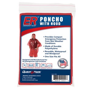 Poncho lluvia capucha emergencia