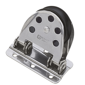 Polea vertical pivotante de 55 mm para cabos de hasta 12 mm