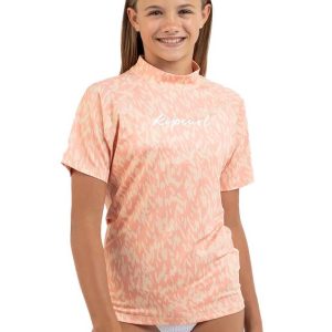Lycra Rip Curl Script Rash Vest Junior