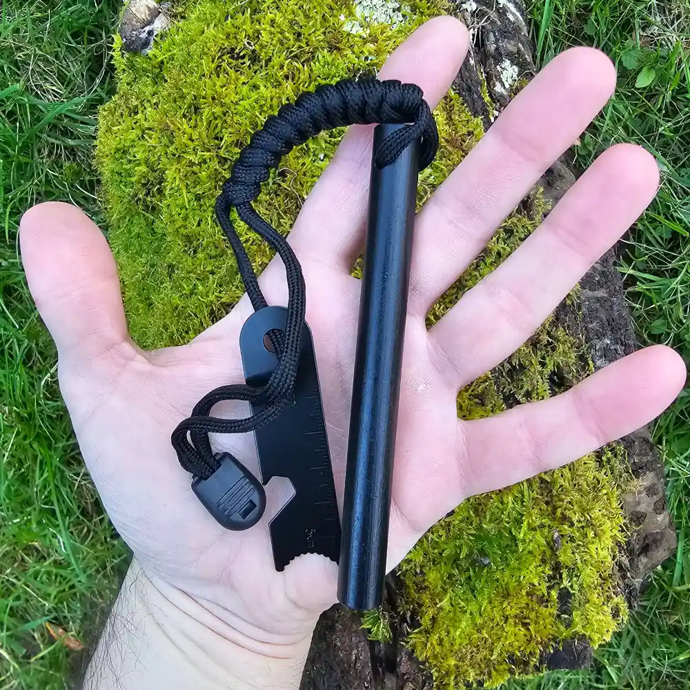 Pedernal XXL 130 mm con Cuerda Paracord. - Imagen 4