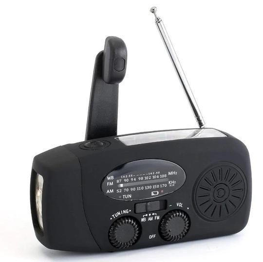 Emergencias solar o Dinamo linterna radio Banco de poder - Imagen 3