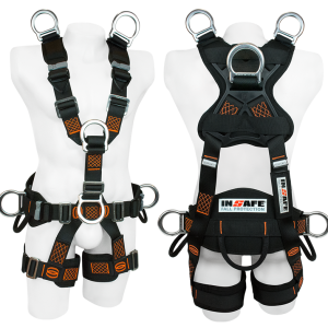 IN 8007-1AL aluminio rescate espacios confinados 7 argollas con faja arnes INSAFE