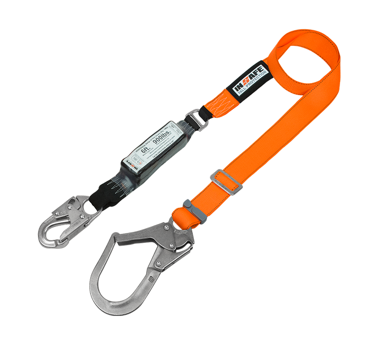 IN 8020-1R Eslinga Sencilla regulable con Absorbedor y Ganchos Mixtos