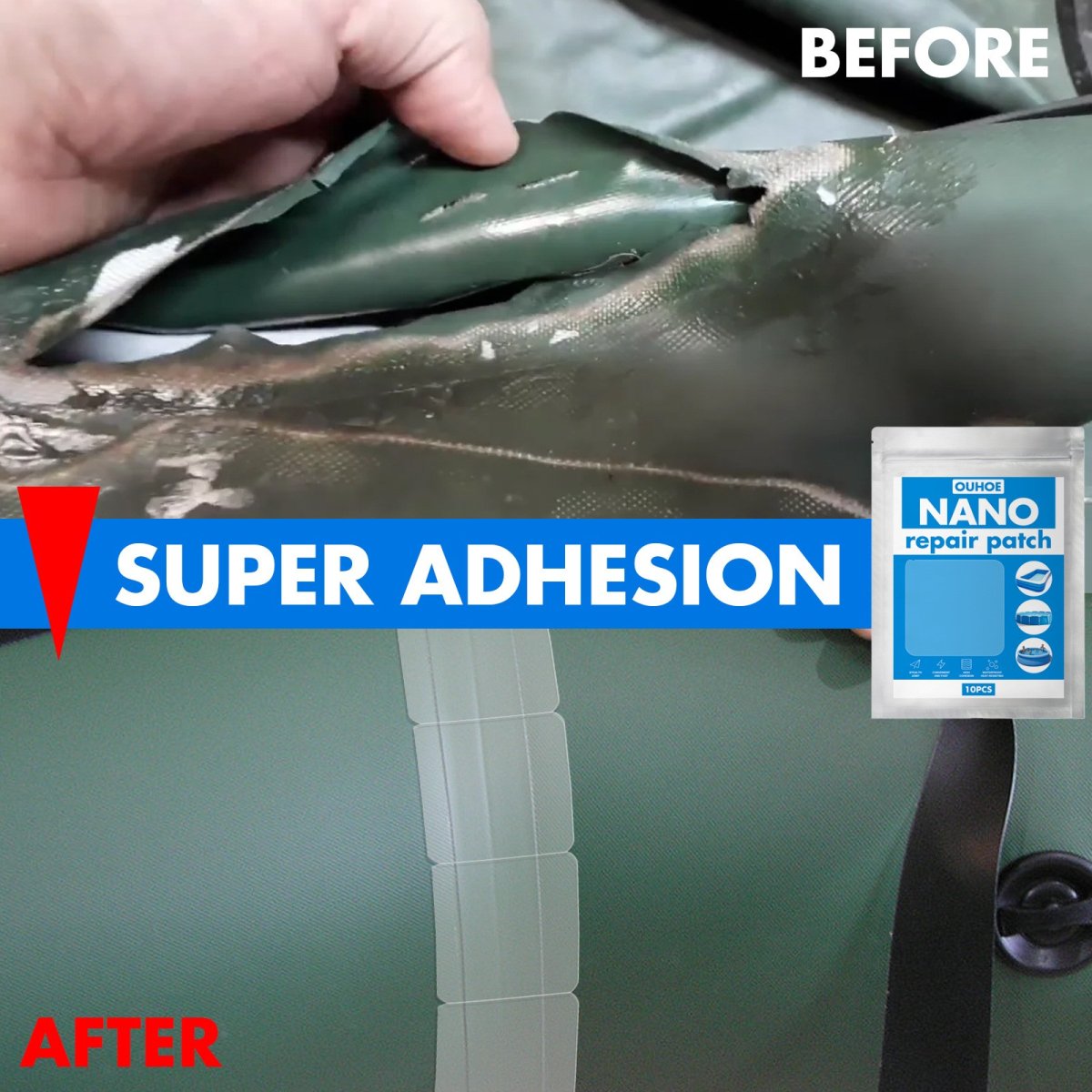 Parche Nano para reparación de botes y piscinas inflables - Imagen 6