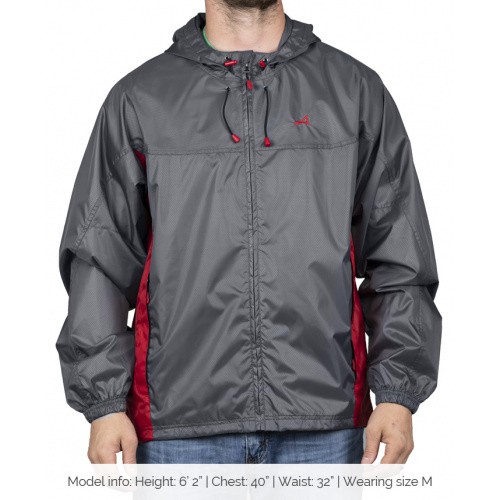 Envy Lite gris impermeable chaqueta corta vientos ALPS - Imagen 2