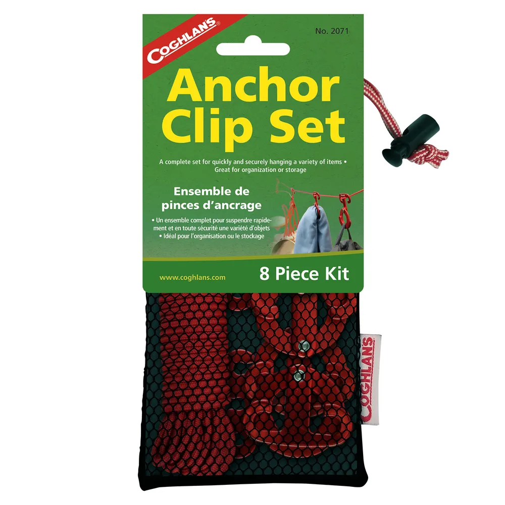 KIT DE CUERDA Y CLIP PARA COLGAR ROJO
