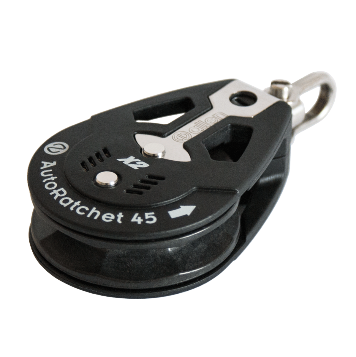 Polea winche automática Allen A2345 de 45 mm cabo max 8 mm - Imagen 2