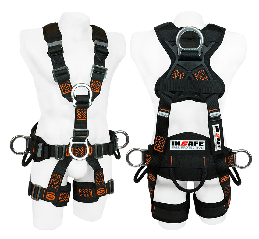 IN 8007-1AL* aluminio rescate 5 argollas con soporte lumbar arnes INSAFE - Imagen 2