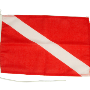 Bandera Submarinismo roja y blanca 30 x 20 cm