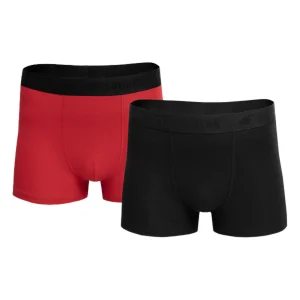 Boxer 4F Negro, Rojo X2