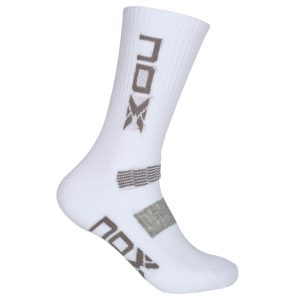 Calcetín Nox Blanco Logo Vertical Gris 39-45