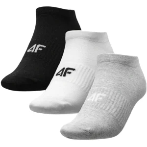 Calcetin 4F Gris, Blanco, Negro X3