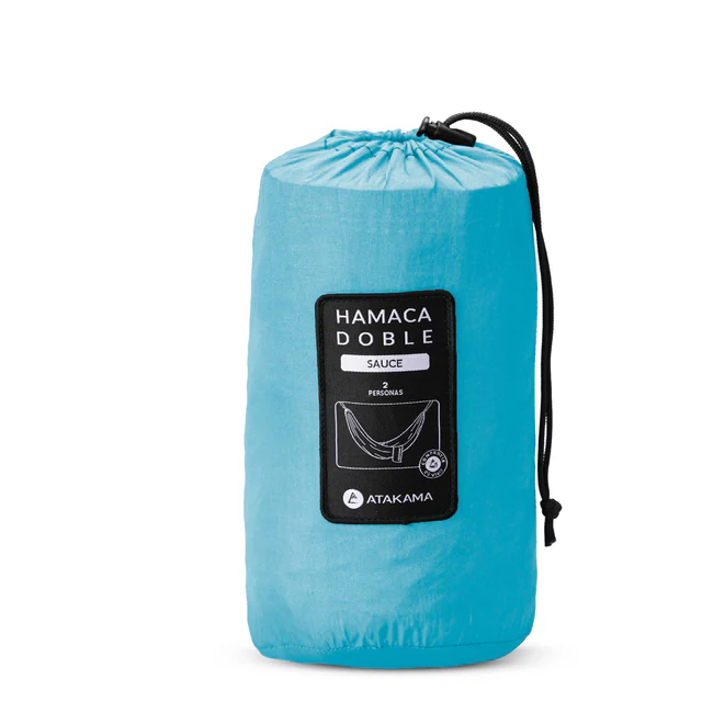 HAMACA ATAKAMA DOBLE SAUCE CELESTE - Imagen 3