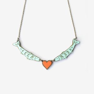 Collar Peces Madera Lovefish
