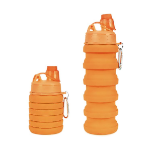 BOTELLA PLEGABLE 500 ML NARANJA