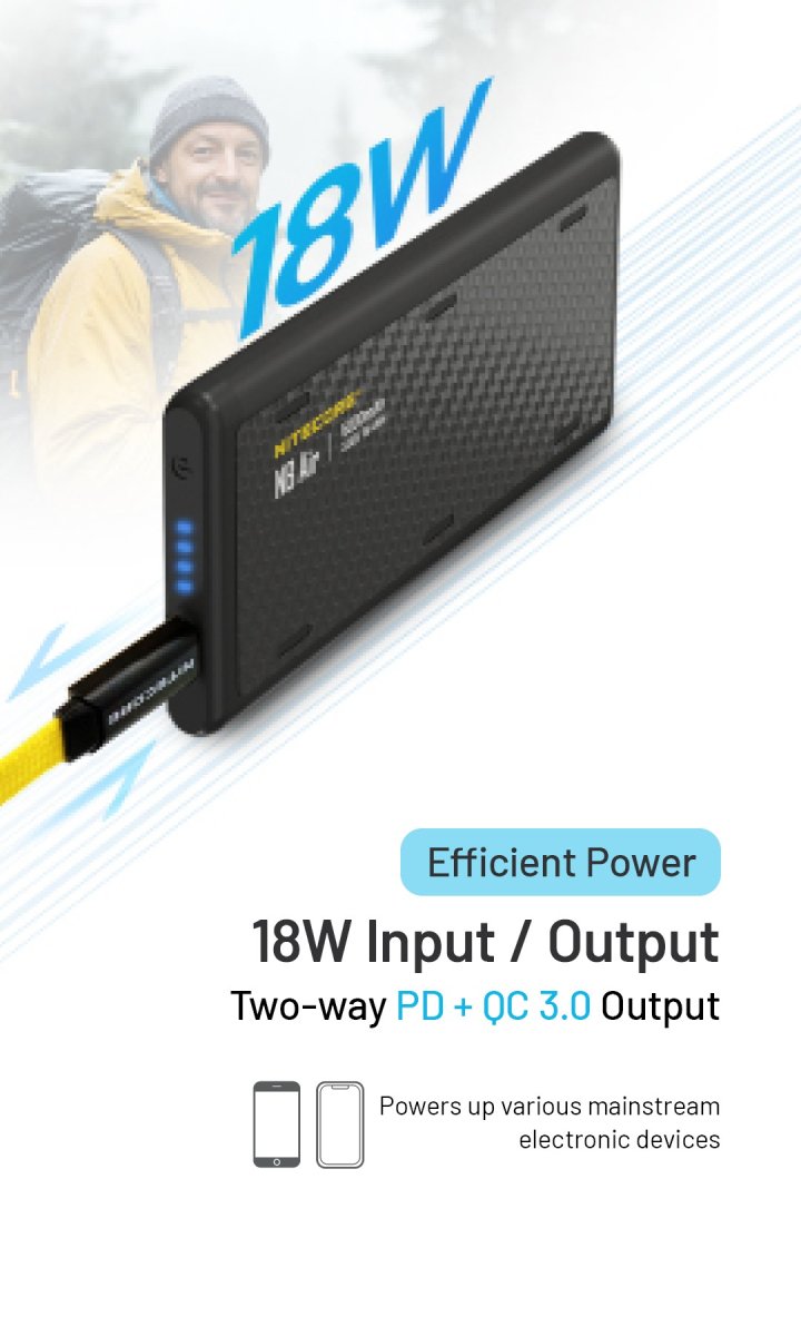 NB air Ultraligero 5000 banco de poder Nitecore - Imagen 9