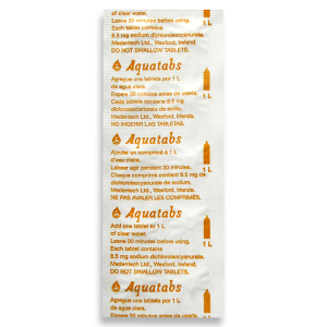 PASTILLA PURIFICADORA DE AGUA AQUATABS 8.5 MG X 1LITRO | 10 UNID.