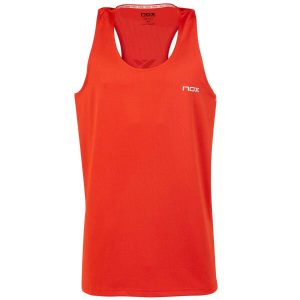 Polera Nox Tirantes Microperforada Team Roja Logo Blanco
