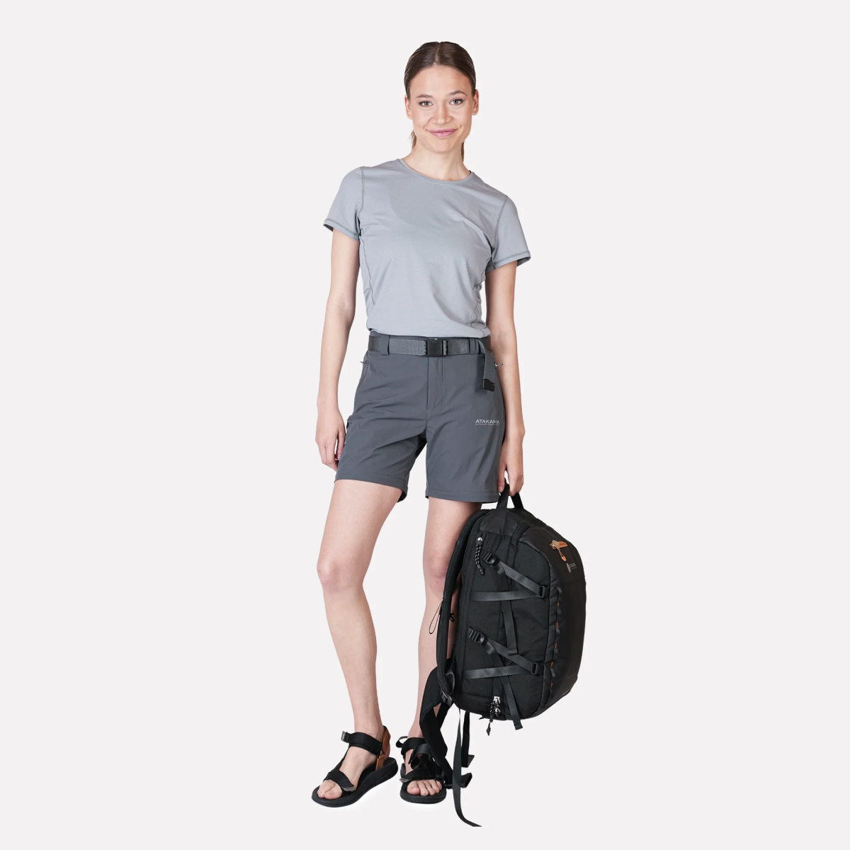 PANTALON DESMONTABLE ATAKAMA TREKKING MUJER TRAVESIA GRIS - Imagen 7