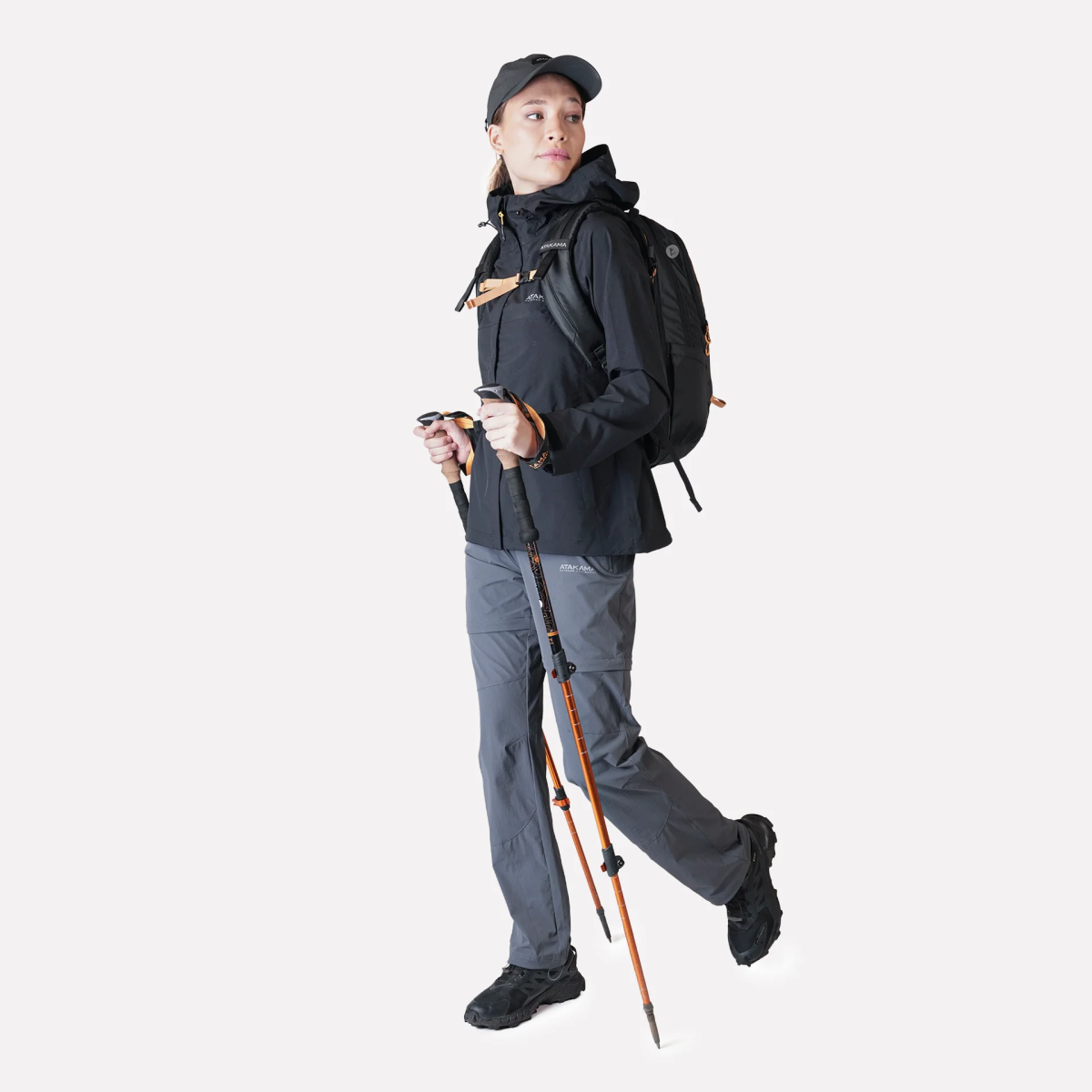 PANTALON DESMONTABLE ATAKAMA TREKKING MUJER TRAVESIA GRIS - Imagen 8