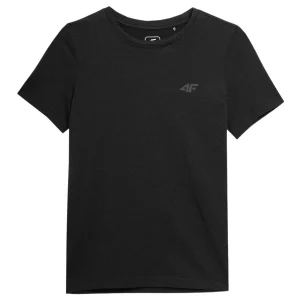 Polera 4F Niño Negra Lisa