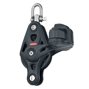 Polea Ronstan RF64130 con mordaza y arraigo cabo de 12 mm