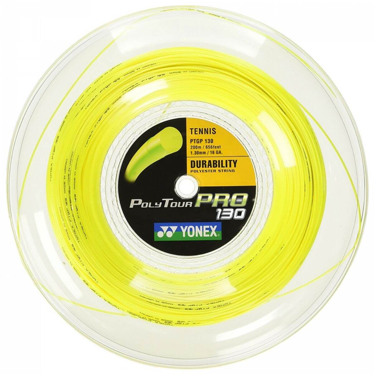 Rollo de Cuerda Yonex Poly Tour Pro Amarillo (200m) - Imagen 2