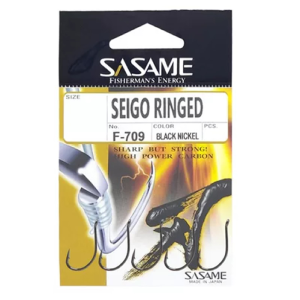 ANZUELO SASAME F-709 SEIGO RINGED BLACK