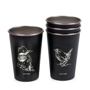 SET DE 4 VASOS AVES CHILENAS 480 ML ATAKAMA