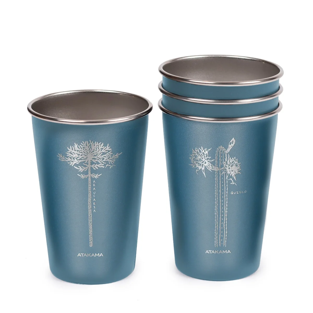 SET DE 4 VASOS FLORA CHILENA 480 ML ATAKAMA