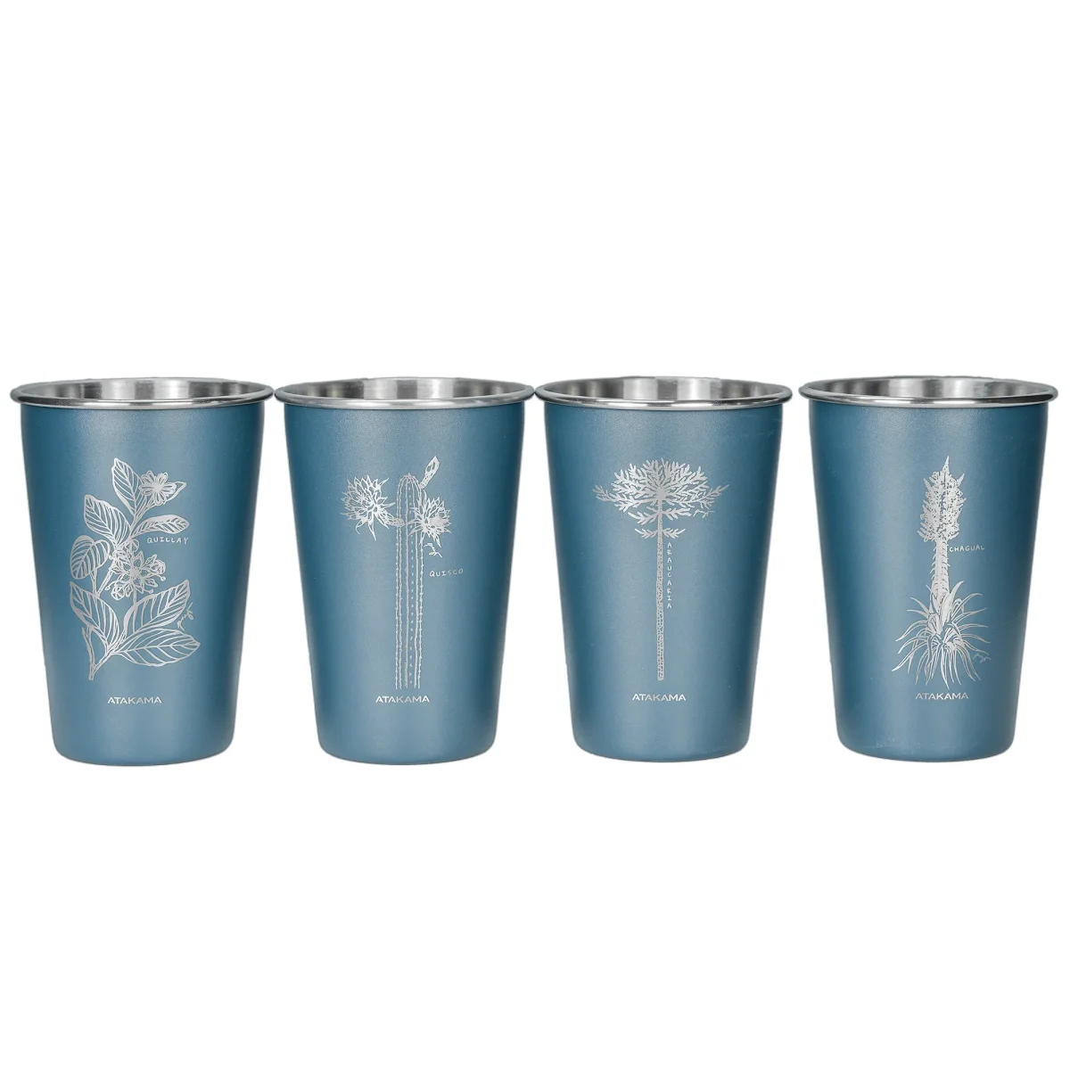 SET DE 4 VASOS FLORA CHILENA 480 ML ATAKAMA - Imagen 3