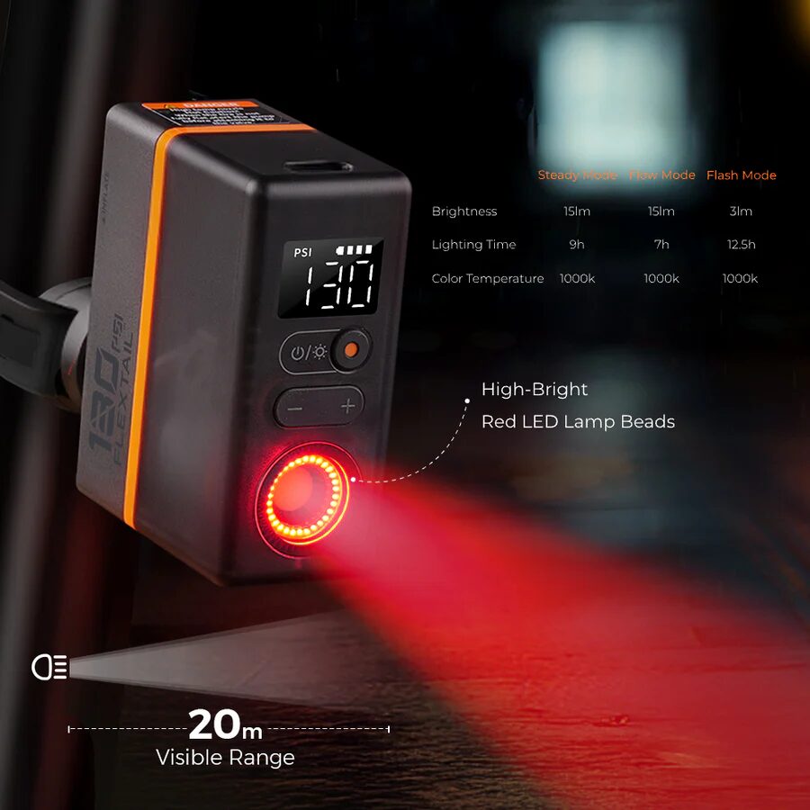 TINY TIRE PUMP 200 MINI BOMBA RECARGABLE FLEXTAIL - Imagen 7