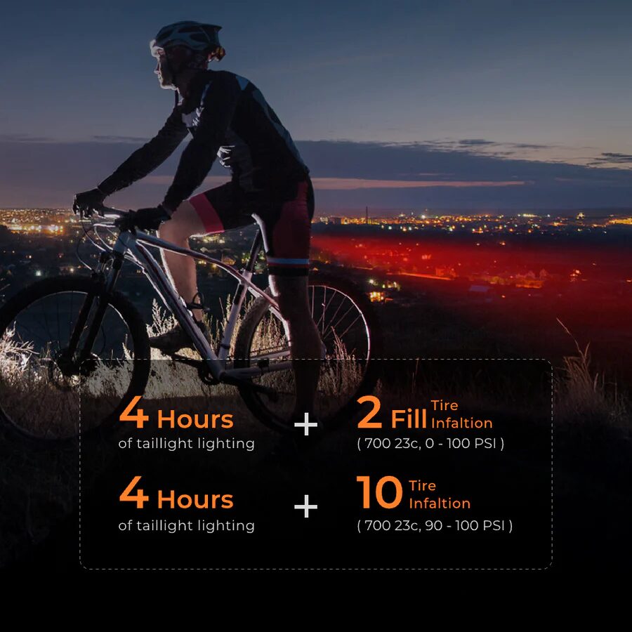 TINY TIRE PUMP 200 MINI BOMBA RECARGABLE FLEXTAIL - Imagen 8