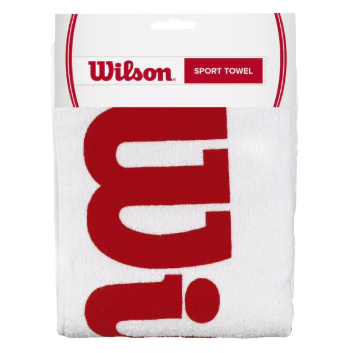 Toalla Wilson Blanca Logo Rojo - Imagen 2