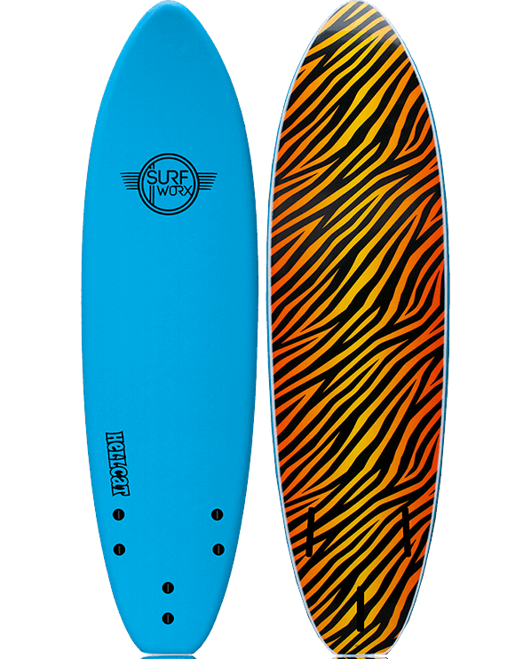 Tabla Surf Softboard SurfWorx Hellcat Mini Malibu 6’6» - Imagen 2