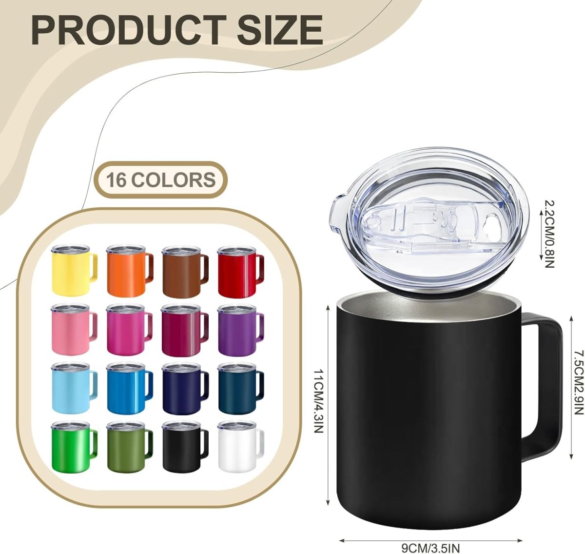 Térmico doble pared acero inoxidable pocillo - Imagen 6