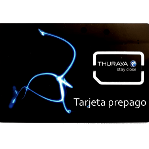 Tarjeta thuraya de prepago 20, 50 y 160 unidades