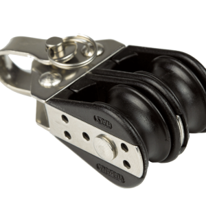 Polea doble vela ligera para cabos de 6 mm