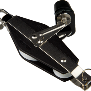 Polea violín con mordaza y arraigo Viadana cabos hasta 12 mm