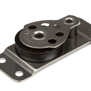 Polea simple en base plana Viadana de 25 mm para cabos de 6 mm