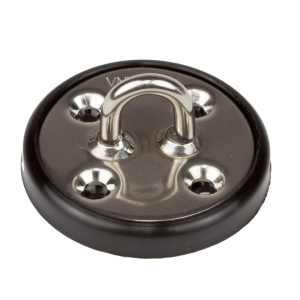 Base redonda con puente para poleas