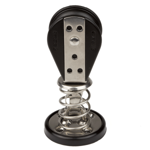 Polea viadana giratoria con muelle y soporte de 38 mm