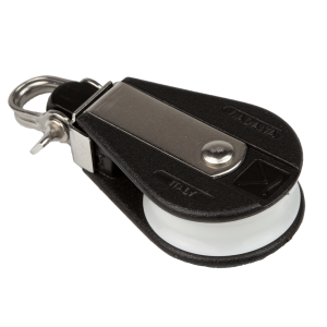 Polea simple giratoria de 34 mm para cabo max 8 mm