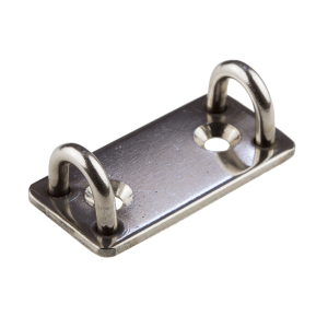 Placa base dos anillas de acero inoxidable