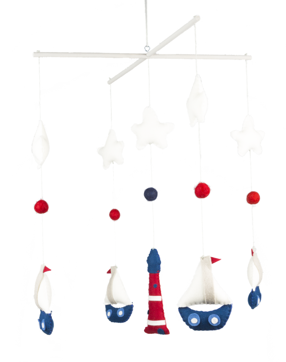 Móvil para bebe marinero