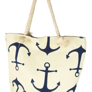 Bolsa Marinera Playa con dibujo de anclas