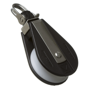 Polea simple 3 posiciones de nylon e inox 10 mm