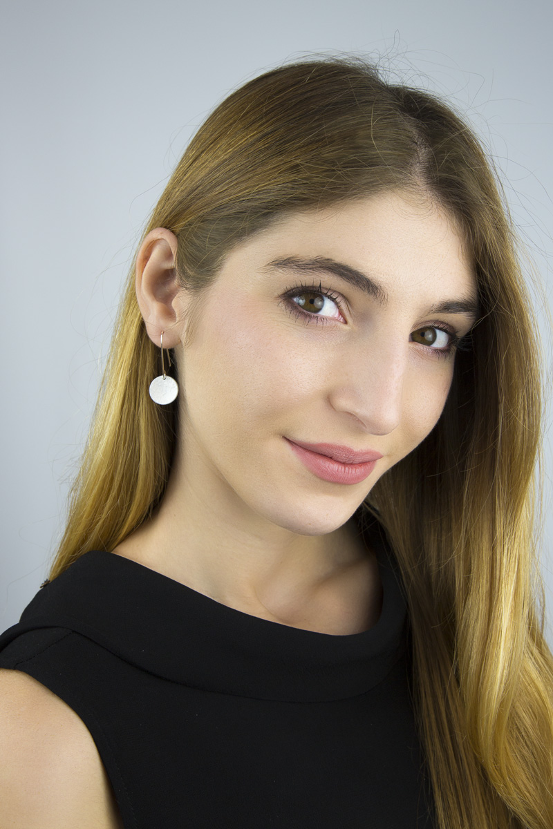 Pendientes Circulo Blanco - Imagen 3