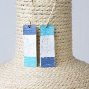 Pendientes Rectangular Azul