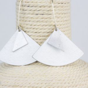 Pendientes Abanico Blanco